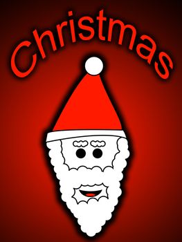 Father Christmases head for Christmas concepts.