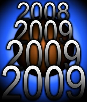Conceptual image representing coming of the New Year.