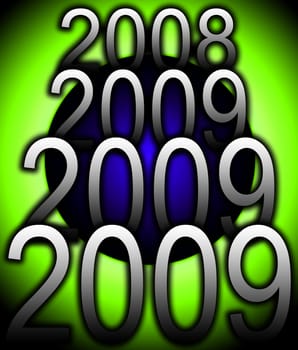 Conceptual image representing coming of the New Year.