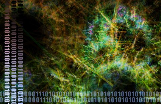 A Neural Network Internet Tech Abstract Art
