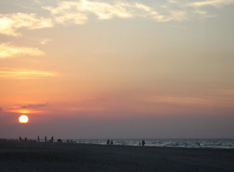 tropical seascape sunset