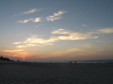 tropical seascape sunset