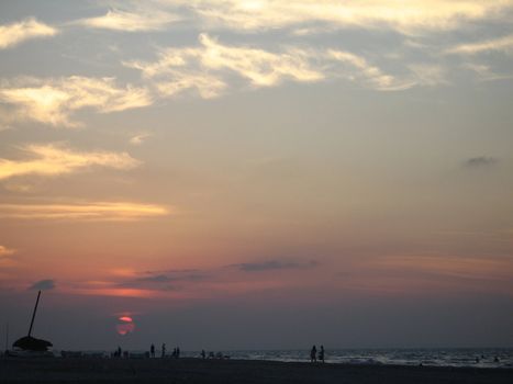 tropical seascape sunset