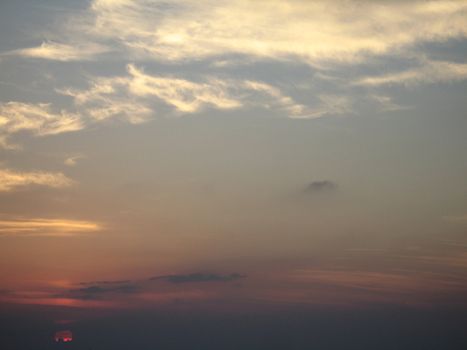 tropical seascape sunset