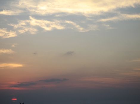 tropical seascape sunset