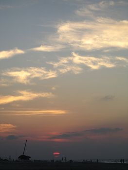 tropical seascape sunset