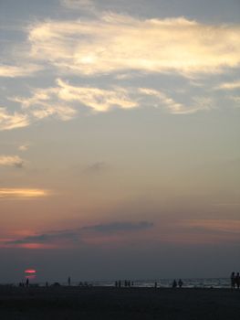 tropical seascape sunset