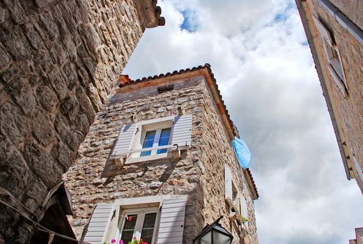 Old stone house exterior in Montenegro - Budva