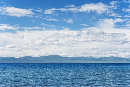 a view on lake Tahoe from eastern side