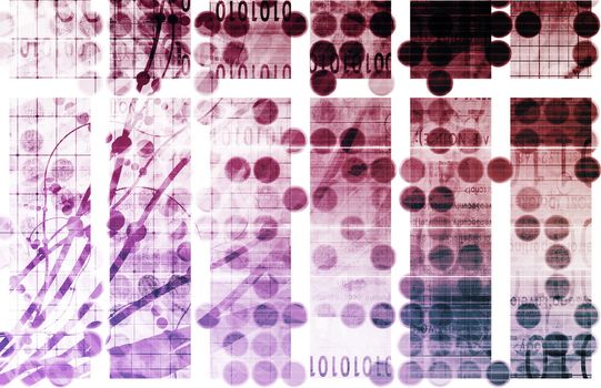 Technology Concept with Online Media Abstract Art