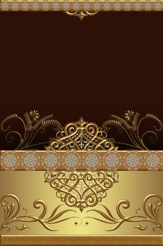 Beautiful golden background for design your text
