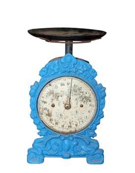 Antique Blue Scales isolated with clipping path