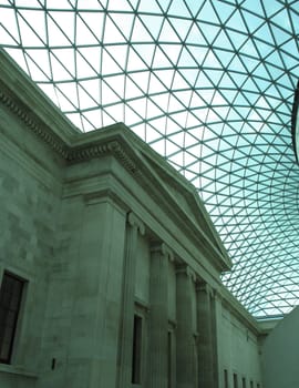 modern roof over calssic building