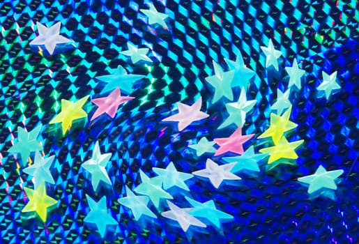 abstract new year various stars blue background