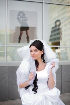 a bride on the street