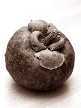 Close-up of exotic Mangosteen fruit