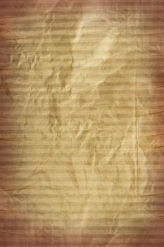 copy-space, texture of cardboard crumpled brown paper