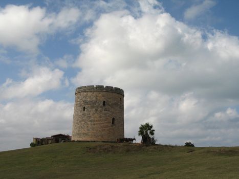 old castle on a hill