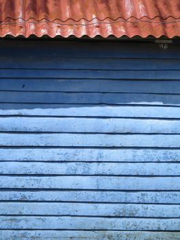 bluee wooden building