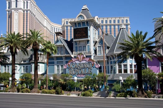 A exterior shot of the Casino Royal casino and hotel in Las Vegas