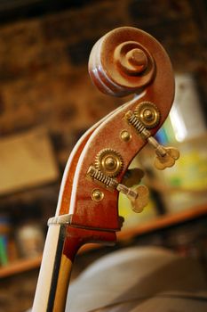 Part of a musical instrument in a dust