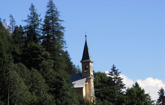 A church under a nice sky