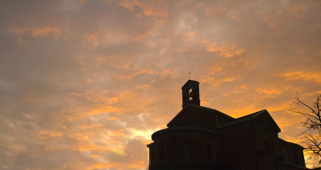 A church under a nice sky