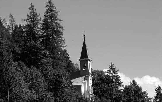 A church under a nice sky