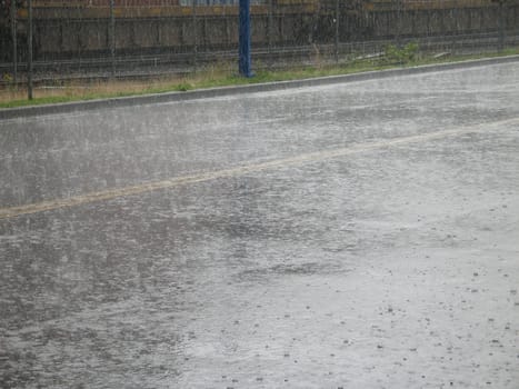 rain in the street