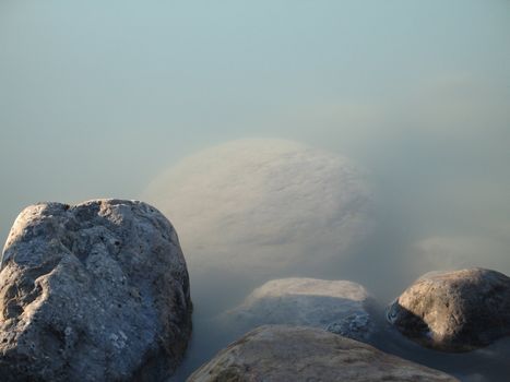 lake and rocks