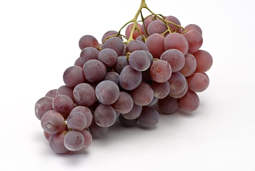 cluster grapes on white isolated