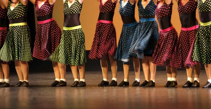 Dancing performance on stage