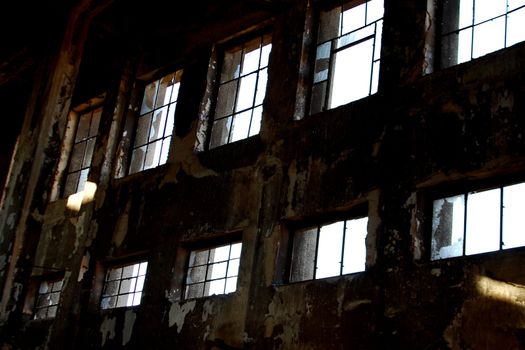 old factory windows - Poland 