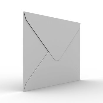 E-mail concept on white background. Isolated 3D image