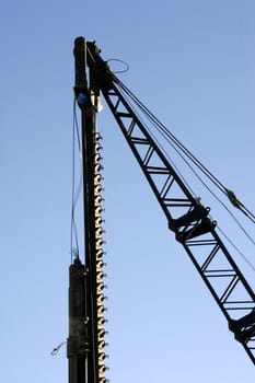Crane and tall equipment during construction