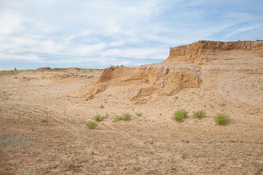 golden mountains in a desert reserve