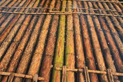 Bamboo raft on river Kvay, Thailand