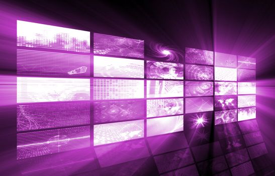 Futuristic Web Cyber Data Grid Color Background