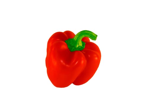 big red pepper isolated over white background