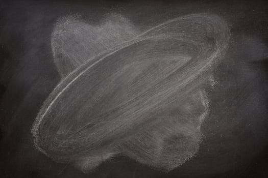 blank blackboard background with white chalk dust and eraser smudges