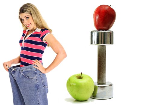 weight loss workout apples in jeans side