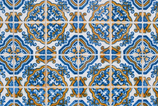 Detail of Portuguese glazed tiles.