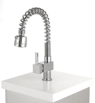 modrn dsign water faucet tap over white