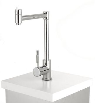 modern dsign water faucet tap over white