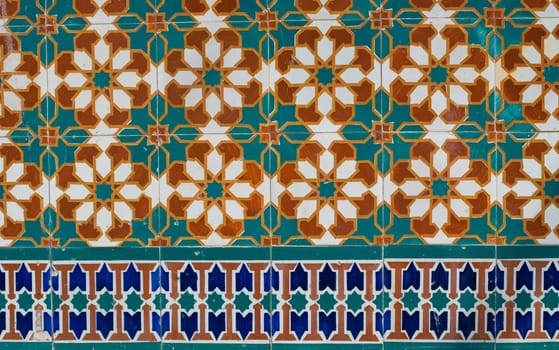 Detail of Portuguese glazed tiles.