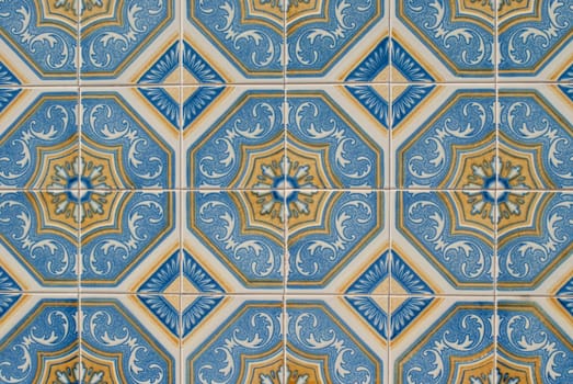 Detail of Portuguese glazed tiles.