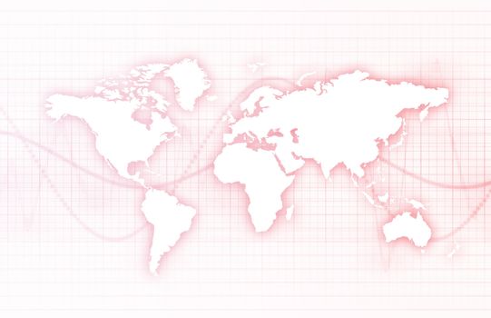 Global Business System Data as Background Wallpaper