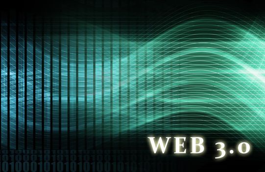 Web 3.0 Futuristic Internet Concept as Abstract