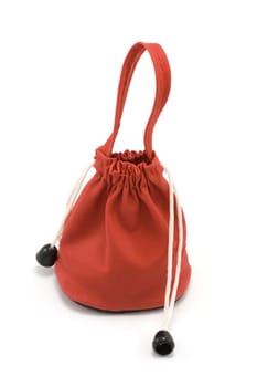 Red sac, gift, surprise, insulated on white background