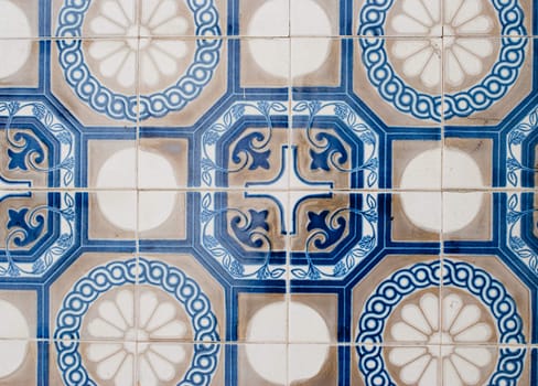 Detail of Portuguese glazed tiles.